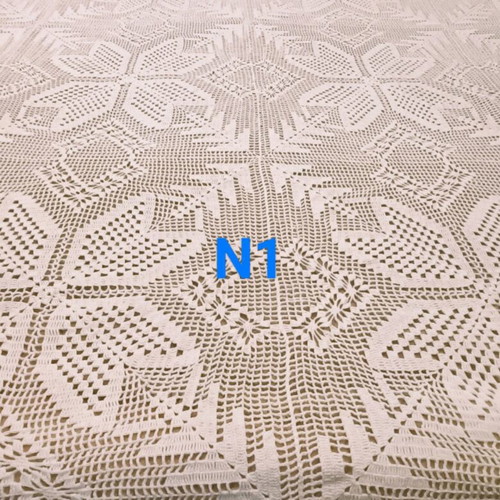 Handmade crochet blanket like new, cotton