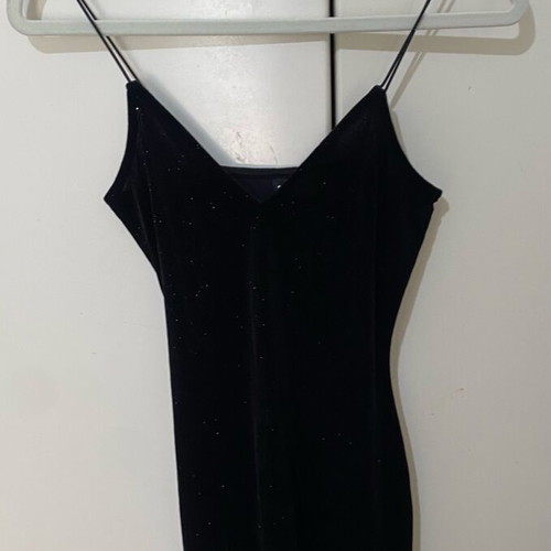 H&M Divided Shimmering Black Mini Dress like new