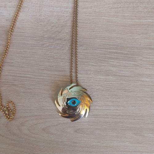 Evil Eye Necklace Patseas like new, gold color