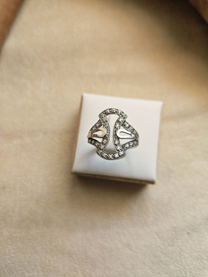 White gold ring 585 14K