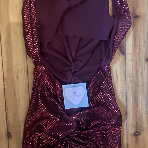 Marmalady sparkling mini dress dark red new with tag
