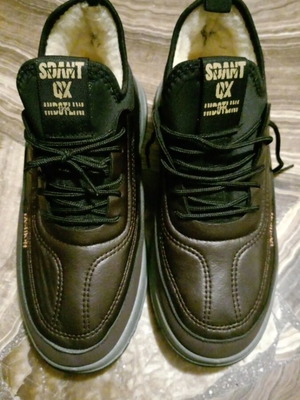 Casual winter sneakers new, waterproof, flannel, brown, size 45