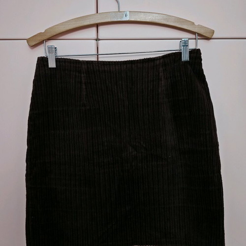 Velvet Mini Skirt G.P. Italian Style No 38 Like New Brown