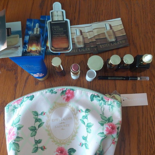 Estée Lauder x Ladurée Paris Gift Set with Floral Pouch
