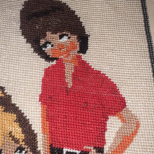 Vintage gobelin embroidery without frame 40x20 cm