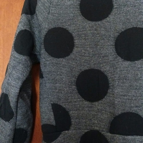 Women's polka dot dress used, black and gray, 3/4 sleeve