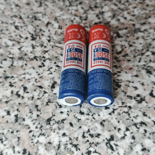 IMR 18650 rechargeable battery pair 3500mAh 3.7V