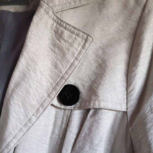 Celestino trench coat used, size XL with silver thread fabric
