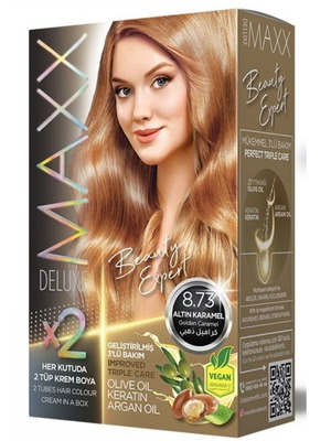 Maxx Deluxe Hair Color 8.73 Golden Caramel new