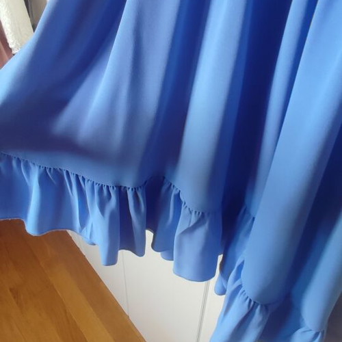 Off Shoulder Dress with Ruffles like new, Pink or Sky Blue, S/M