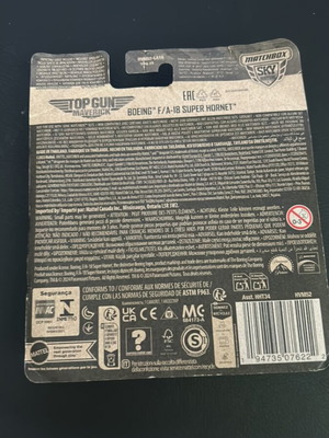 Matchbox Top Gun Maverick F/A-18 Super Hornet toy plane