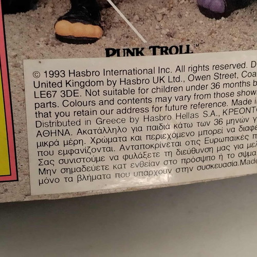 Franken Troll battle Troll sealed Hasbro 1993