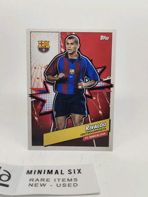 Rivaldo collectible card used, Barcelona Topps 2023