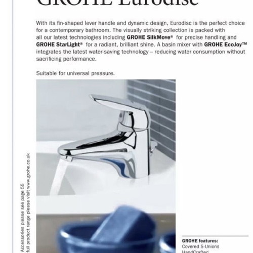 Grohe Eurodisc mixer tap for washbasin new chrome
