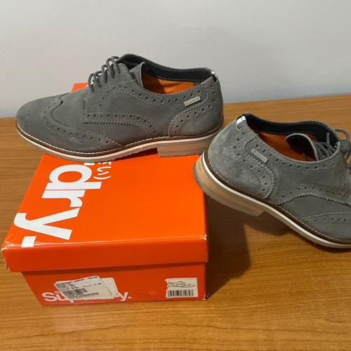 Superdry Brogue shoes used, gray, size 41