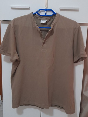Piazza Italia ανδρική μπλούζα Henley σε μπεζ, XL