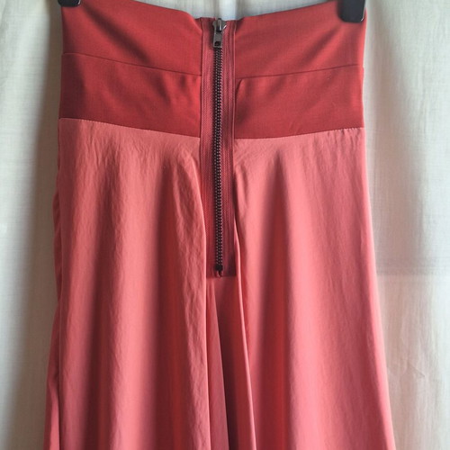Aqua Colorblock Strapless Maxi Dress Coral Red Size S like new