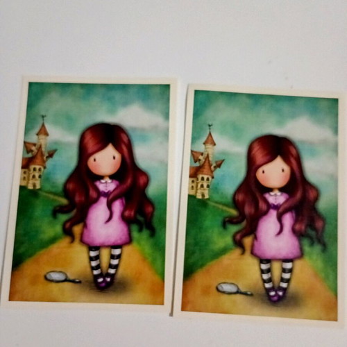 Santoro stickers like new, set of 2 pieces