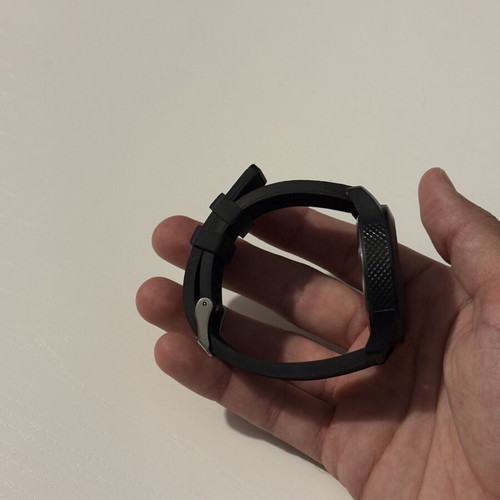 Lacoste all-black watch with silicone strap