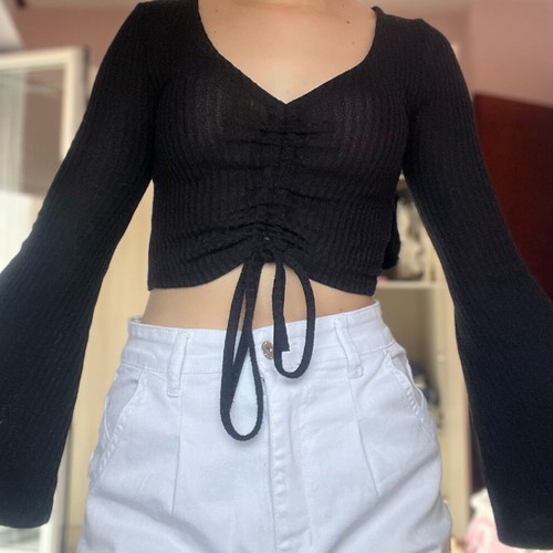 Shein blouse used, petite XS size, black
