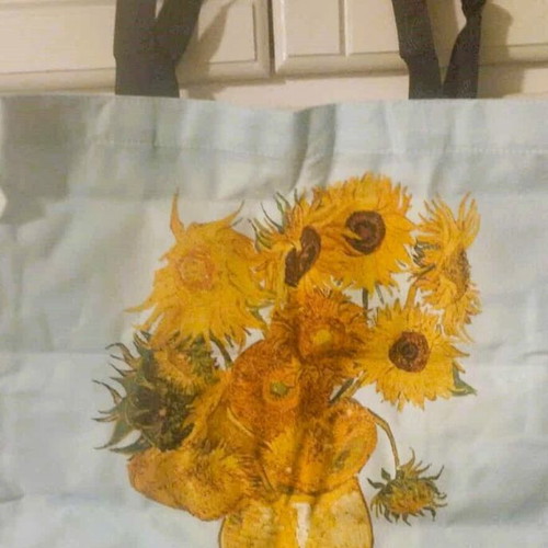 Vincent Van Gogh Sunflowers fabric shoulder bag new multicolor