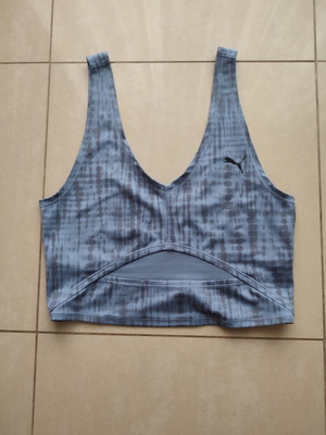 Puma sports bra like new, blue, sizes S and M