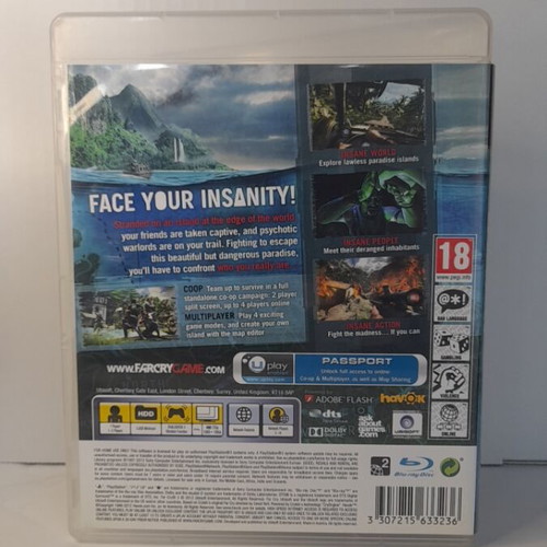 Farcry 3 PS3 game like new, English version with manual