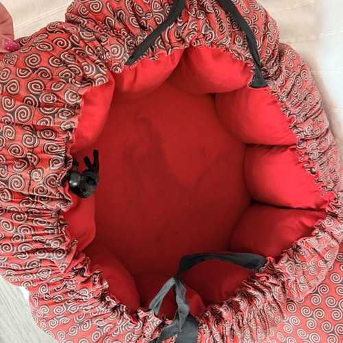 African Batik Red Wonderbag slow cooker used