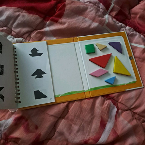 Tangram travel size used, magnetic with instructions