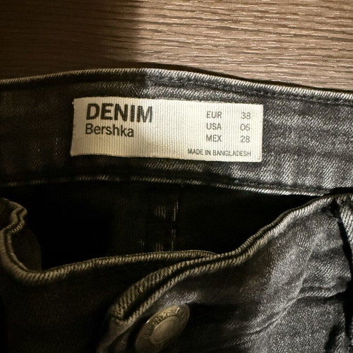 Bershka Denim Grey Skinny Jeans, size EU 38
