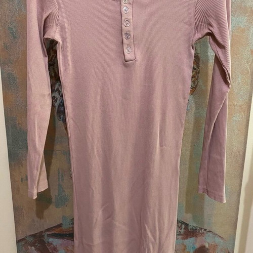Rib stretch dress dusty pink new, size S
