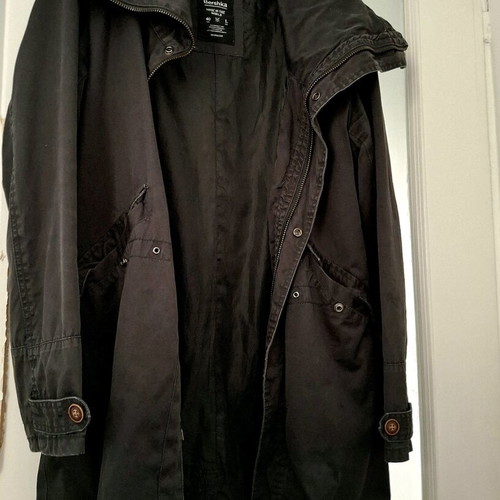 Jacket long like new, unisex size M, black