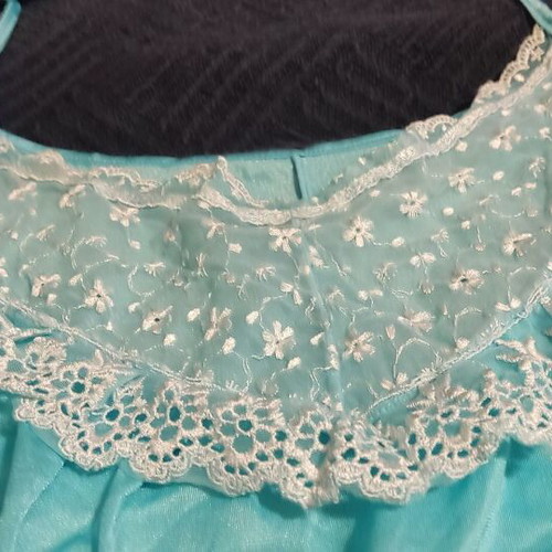 Baby doll summer sleepwear set blue turquoise like new, size 48