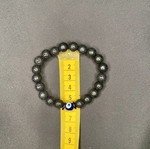 Unisex bracelet with evil eye and lava stone beads