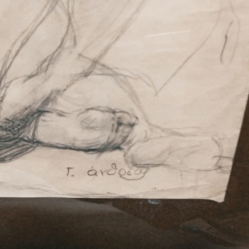 Classic nude study drawing by G. Andreou