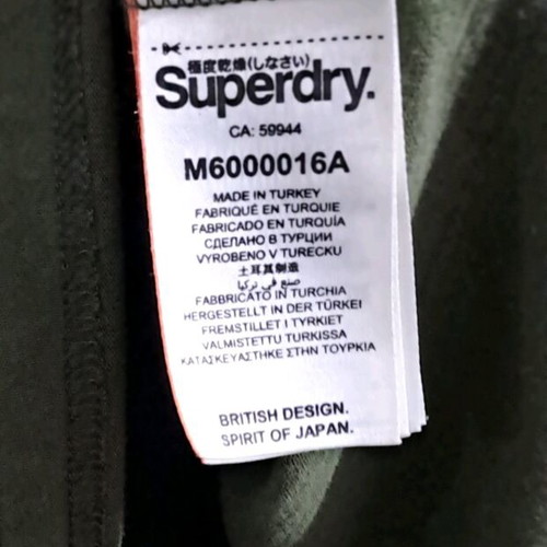 Superdry Long Sleeve Shirt Like New, Regular Fit, Size M, Black and Green