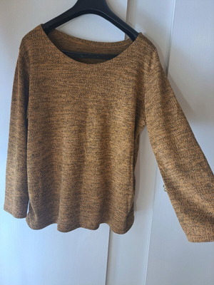 Knit sweater brown and orange like new, size L