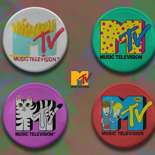 Mtv Pins New 80s-90s Television Logos Pack of 10