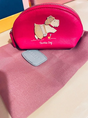 Radley London wallet fuchsia pink new with pouch and Scottie dog logo