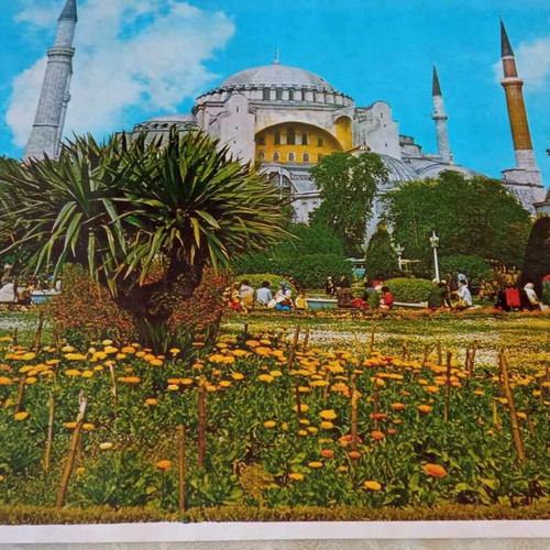 Hagia Sophia poster used, large 70x50 cm Turkish origin