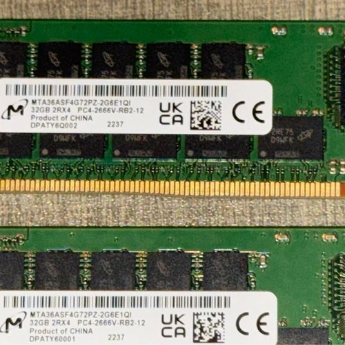 Micron 64GB Kit (2x 32GB) DDR4 ECC Registered Server Memory