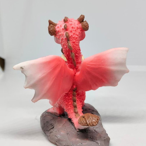 Handmade dragon figurine with baby, like new