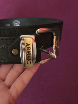 Armani Jeans ζώνη 100, γνήσιο δέρμα, σαν καινούρια, μαύρη
