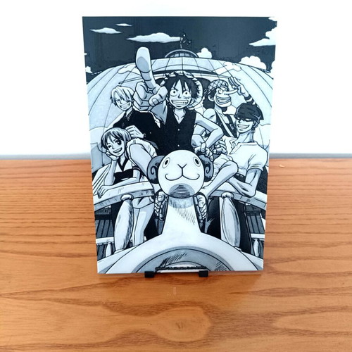 StrawHats Nakama embossed poster with stand new (24x17cm)