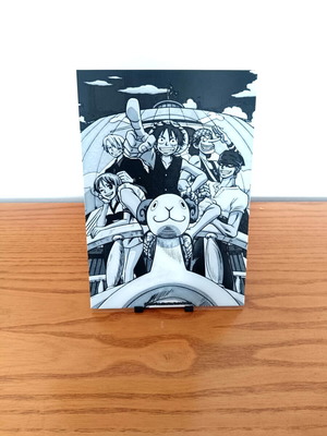 StrawHats Nakama embossed poster with stand new (24x17cm)