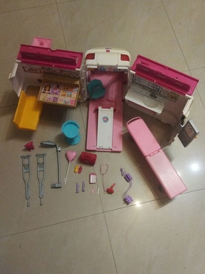 Barbie mobile medical clinic with accessories