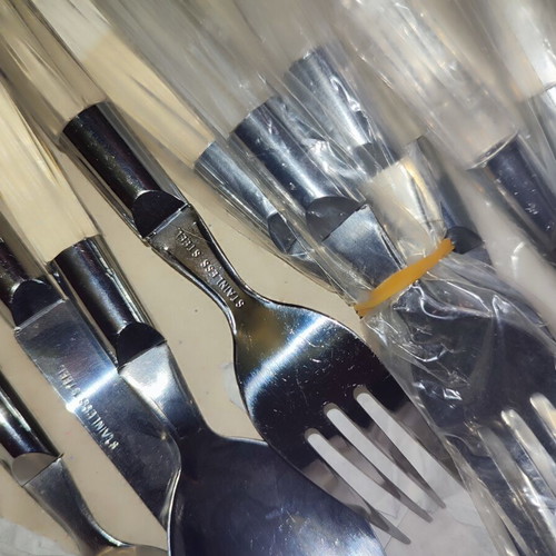 Lisa Mori Serving Set new, stainless steel with acrylic handles