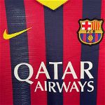 Nike FC Barcelona Multi-Color International Club Soccer Fan 2013-14 BARCELONA PLAYER ISSUE HOME SHIRT ,XL