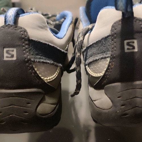 Salomon hiking shoes like new, size 38 2/3, khaki and blue