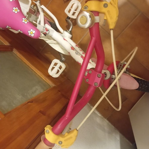 Children's bicycle 12 inch city white, like new with training wheels